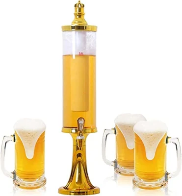 Torre della birra con tubo del ghiaccio, dispenser per birra da 3 litri